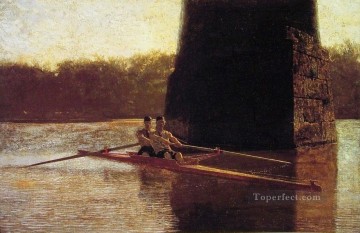 El barco PairOared Shell Realism Thomas Eakins Pinturas al óleo